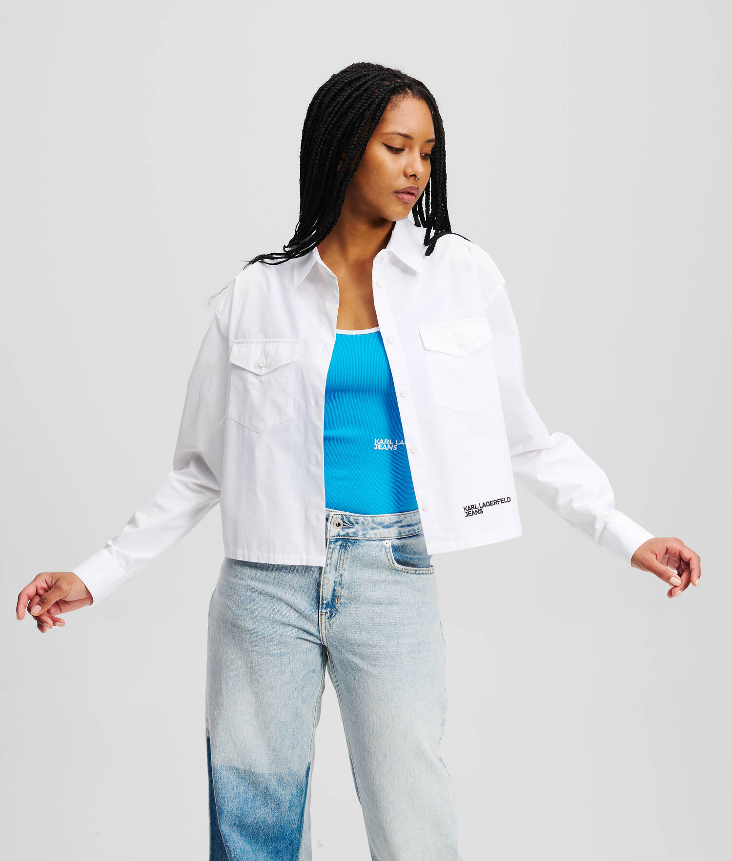 CHEMISE AVEC LOGO KLJ - Blanc