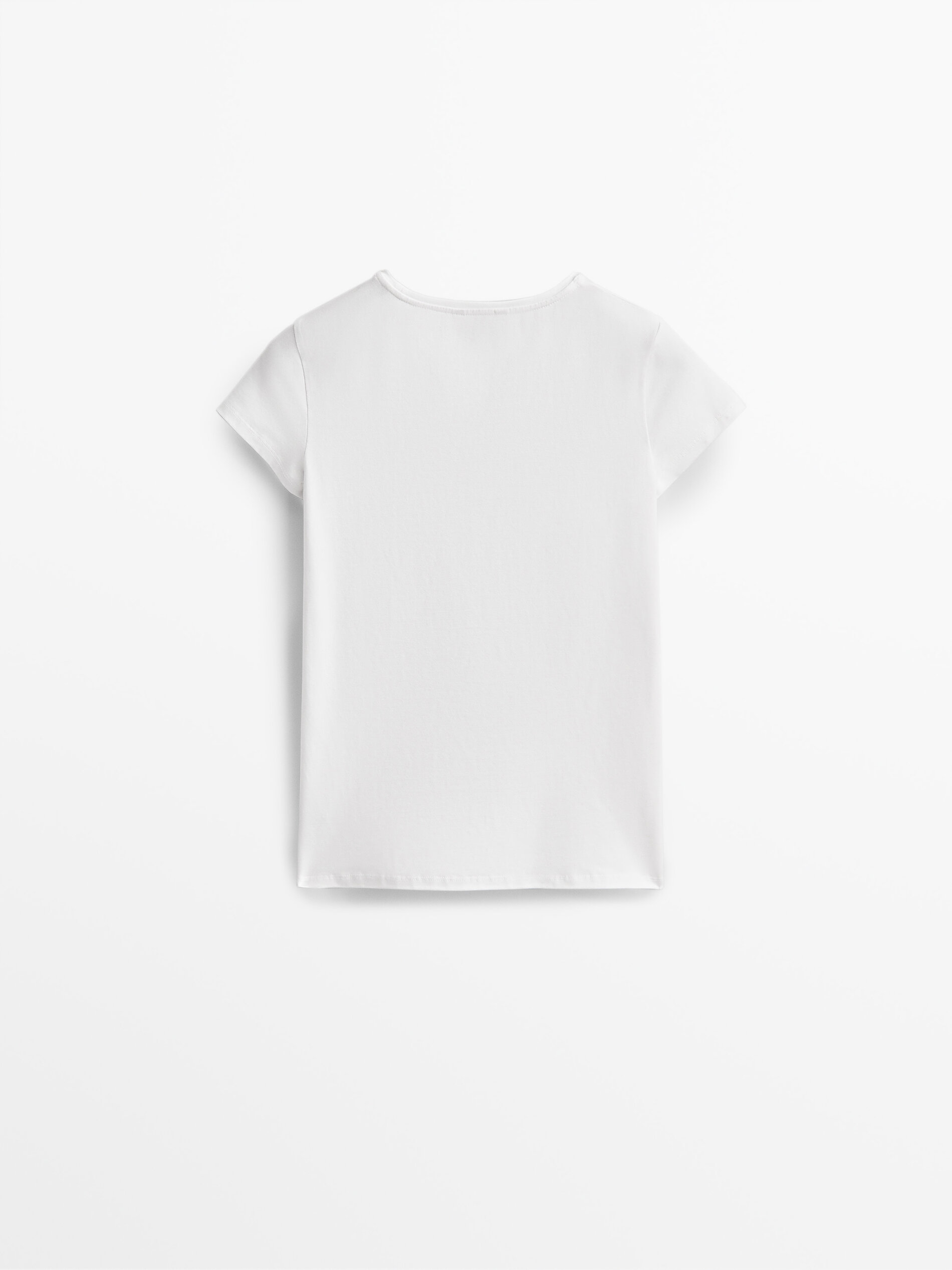 Camisa básica de algodão - BRANCA