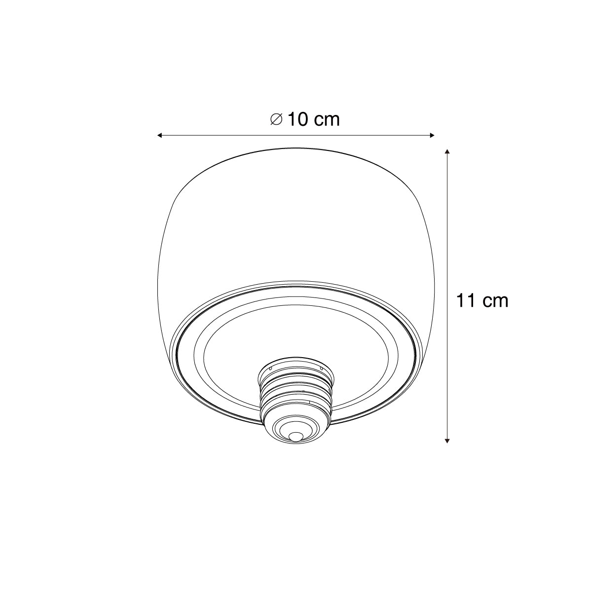 LUEDD E27 LED lamp deco zwart 6W 370 lm 3000K