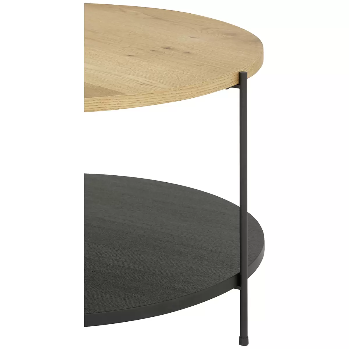 Salontisch Rondo 3 Eiche,schwarz
