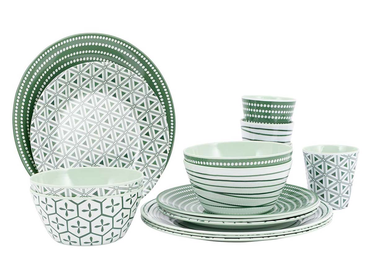 Bo-Camp Mix & Match 16-delig serviesset - Green