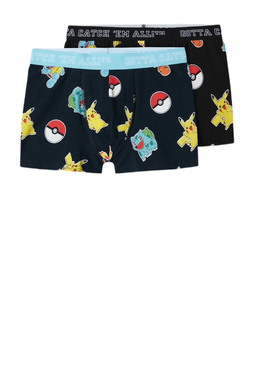 boxershort NKMASGAR POKEMON - set van 2 zwart/multicolor