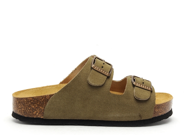 Plakton mules et sabots plats femme cp beta kaki