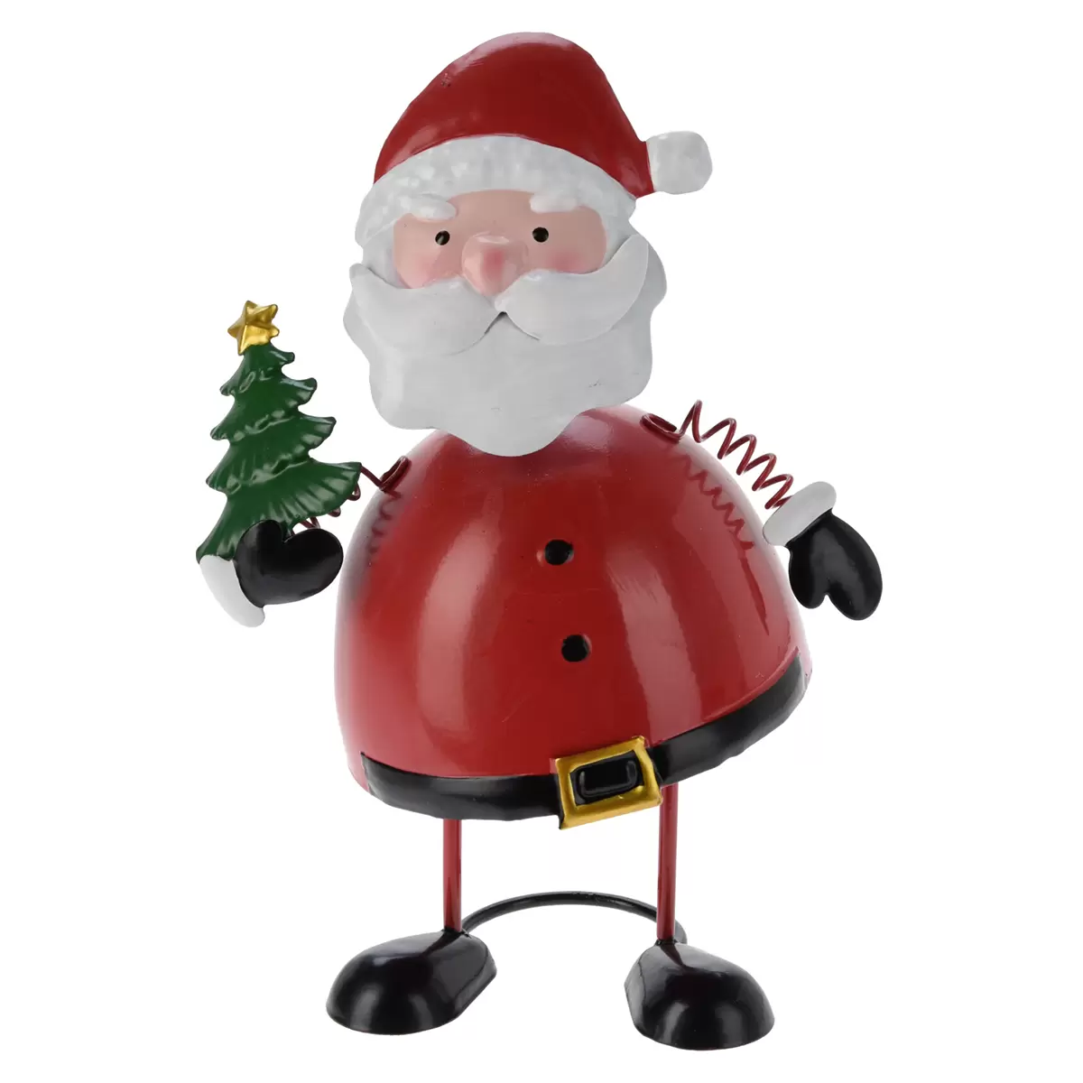 Weihnachtsfigur hüpfend XMAS braun,rot,weiss
