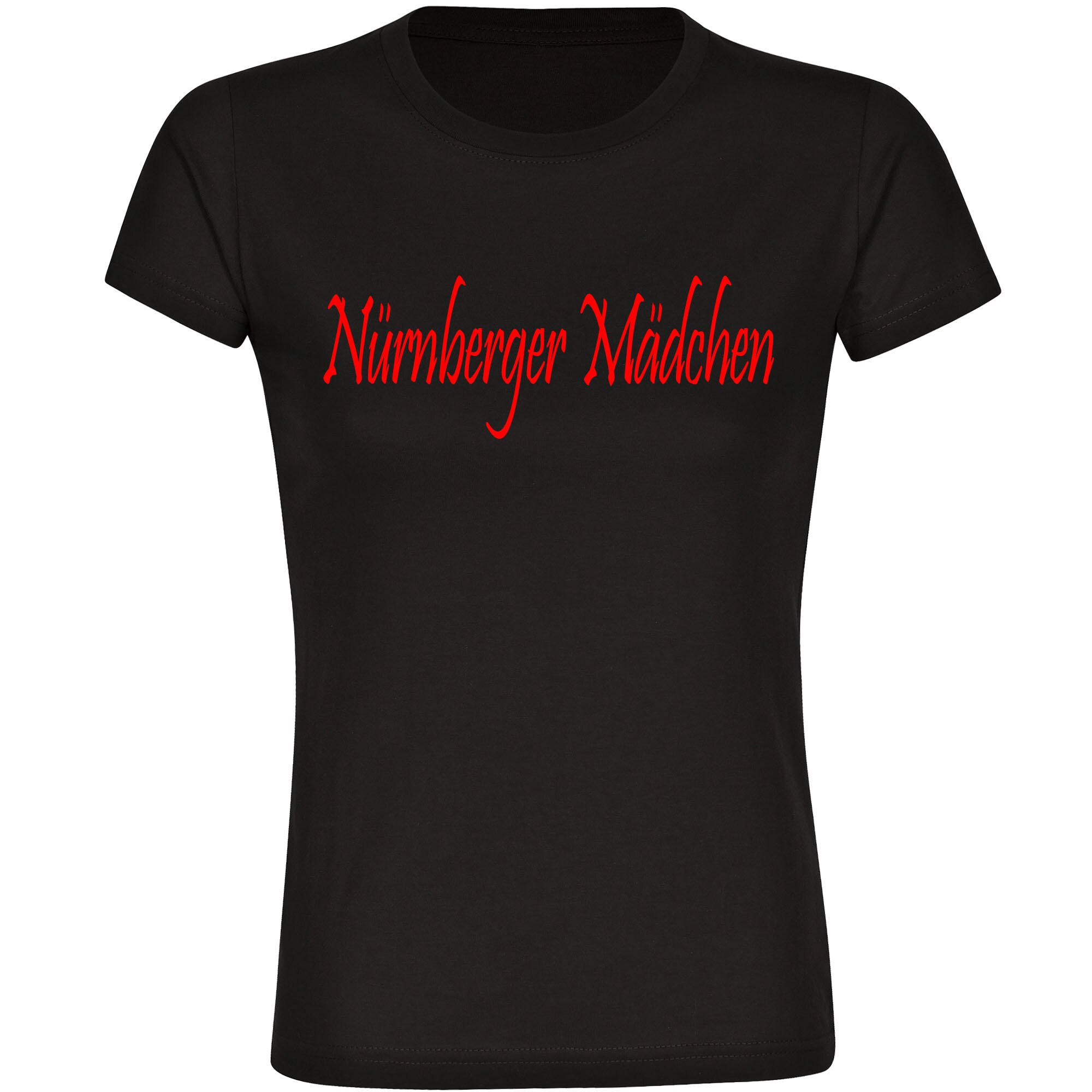 multifanshop® Damen T-Shirt - Nürnberg - Nürnberger Mädchen - Druck rot