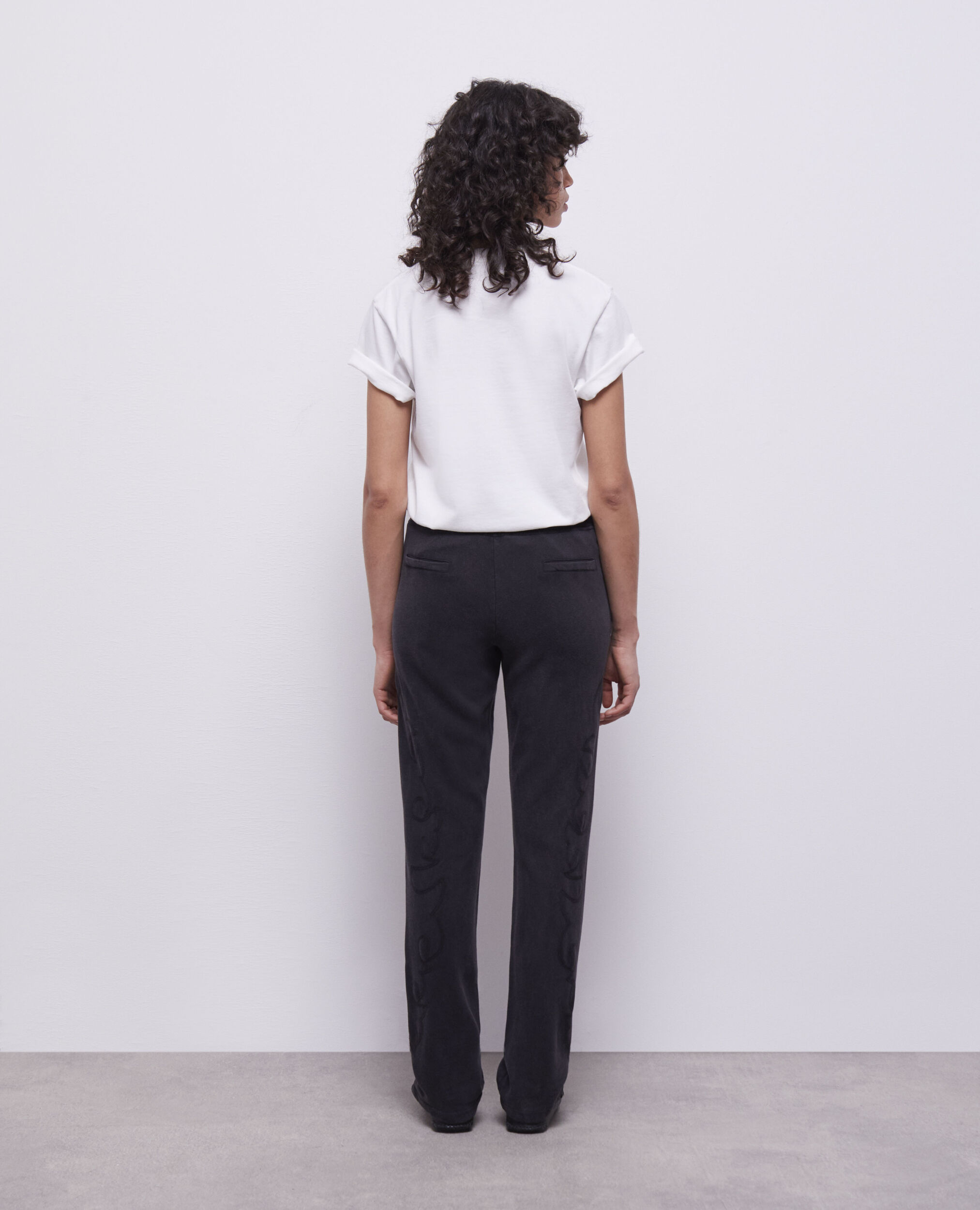 Jogging noir avec broderie Western