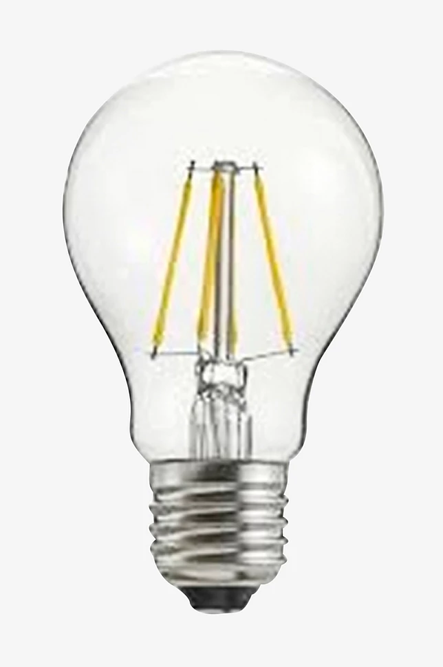 Filament dekorpære, LED, kan dimmes, E27, 4W, Ø 60 mm rav