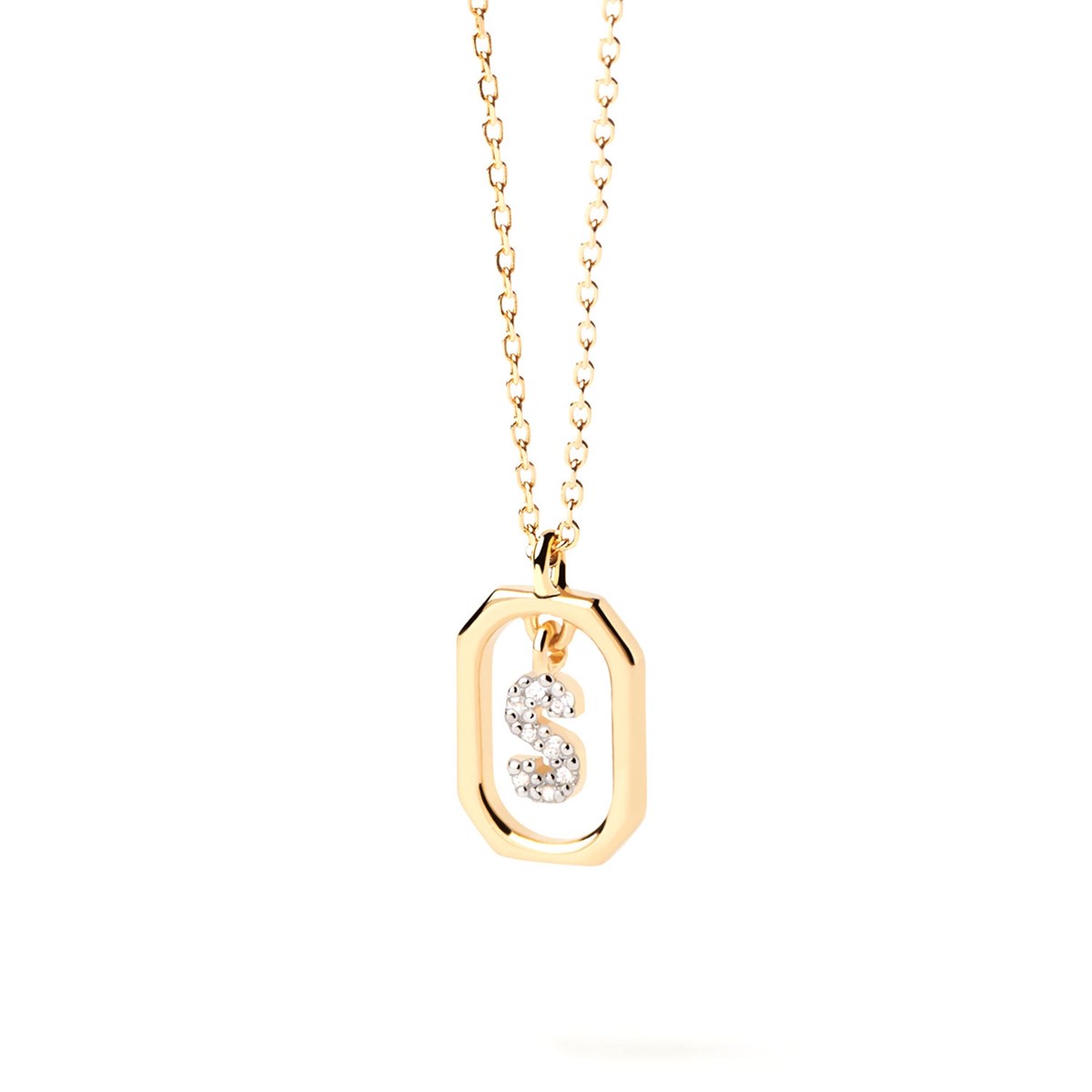 Collier Pdpaola Lettre S Mini doré