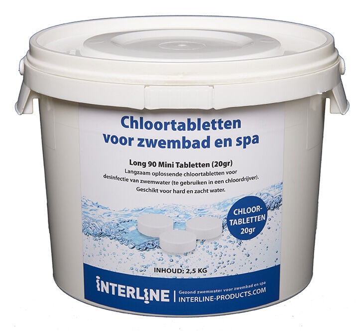 Interline Chloortabletten 20gr - 2.5 Kilogram