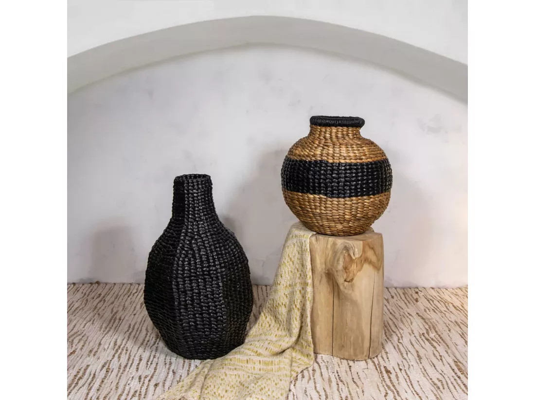 Now's Home - Jarre Decorative En Jacinthe D'eau Noire D34xh57cm Amani