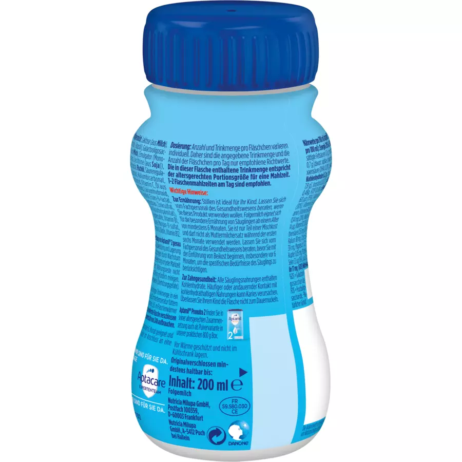 Aptamil Folgemilch 2 Pronutra 4x 200ml nach dem 6. Monat