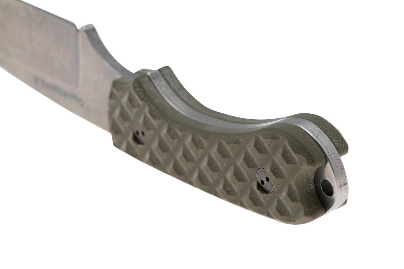 Bradford Knives Guardian 3.2 CPM-MagnaCut High Hardness, Sabre Grind, Stonewashed Finish, Textured OD Green, vaststaand mes