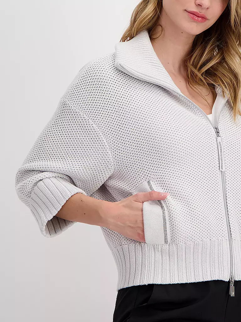 MONARI Strickjacke hellgrau