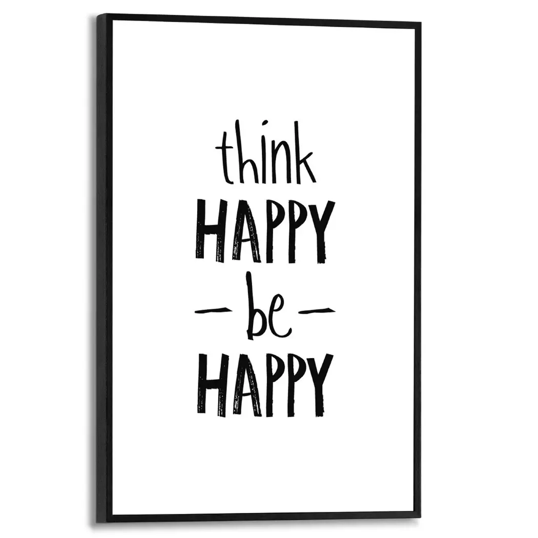 Wandbild 20 x 30 cm Think Happy