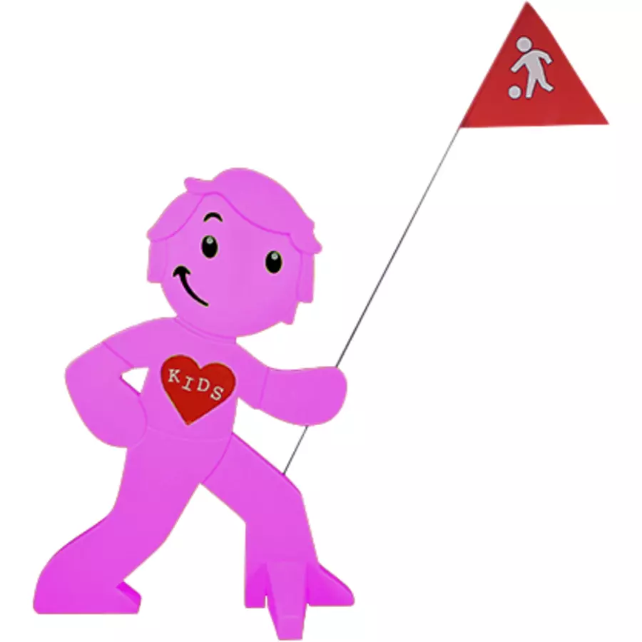 BEACHTREKKER Streetbuddy Warnfigur für mehr Kindersicherheit - magenta