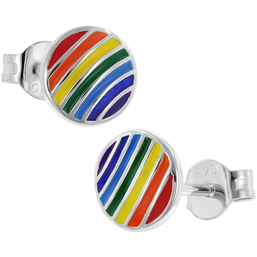 trendor Kinder-Ohrringe Silber 925 Ohrstecker Rund silver