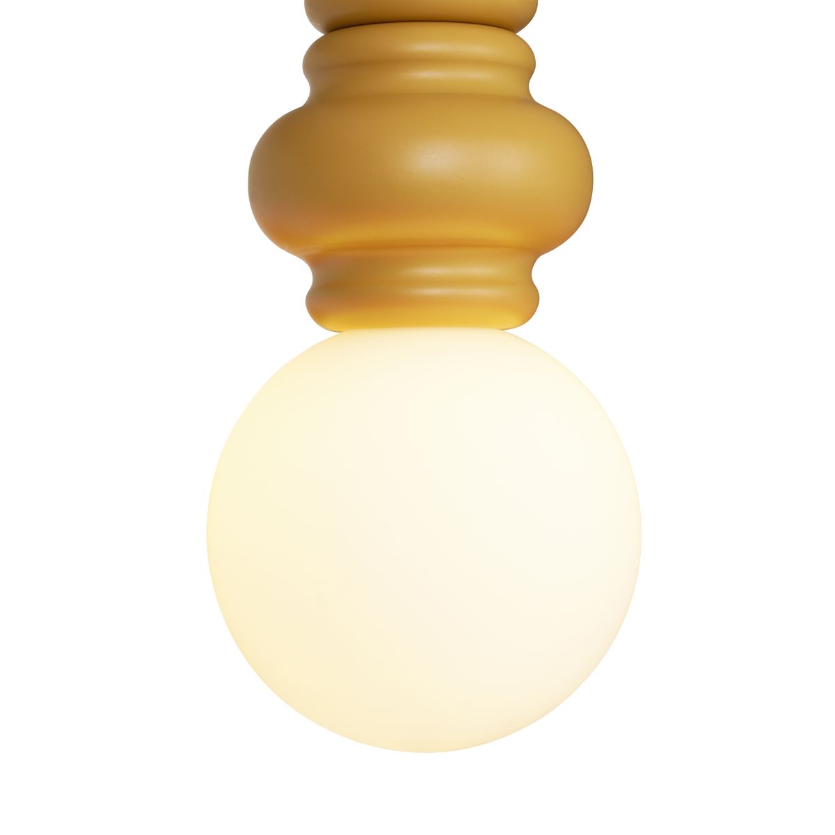 Retro hanglamp okergeel met mat glas 3-lichts - Fedde