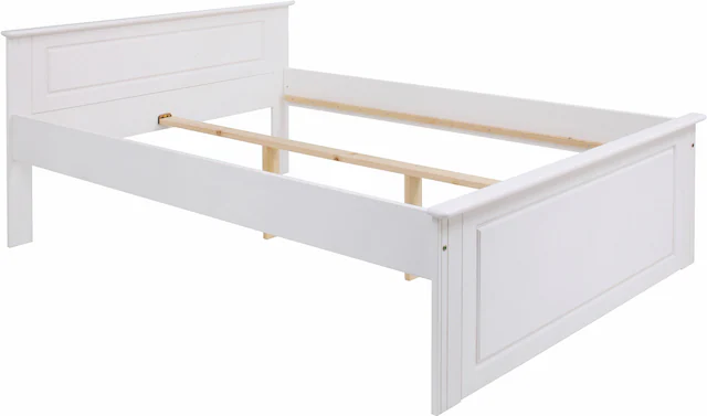 Home affaire Massivholzbett »Hugo, hohe Belastbarkeit! FSC® zertifiziertes Massivholz, Landhausstil« Breite/Belastbarkeit 180cm/200KG, 140cm/180KG,  Stauraumbett aus massiver Kiefer