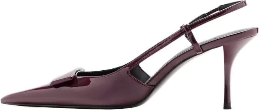 Mango lak slingback pumps bordeaux