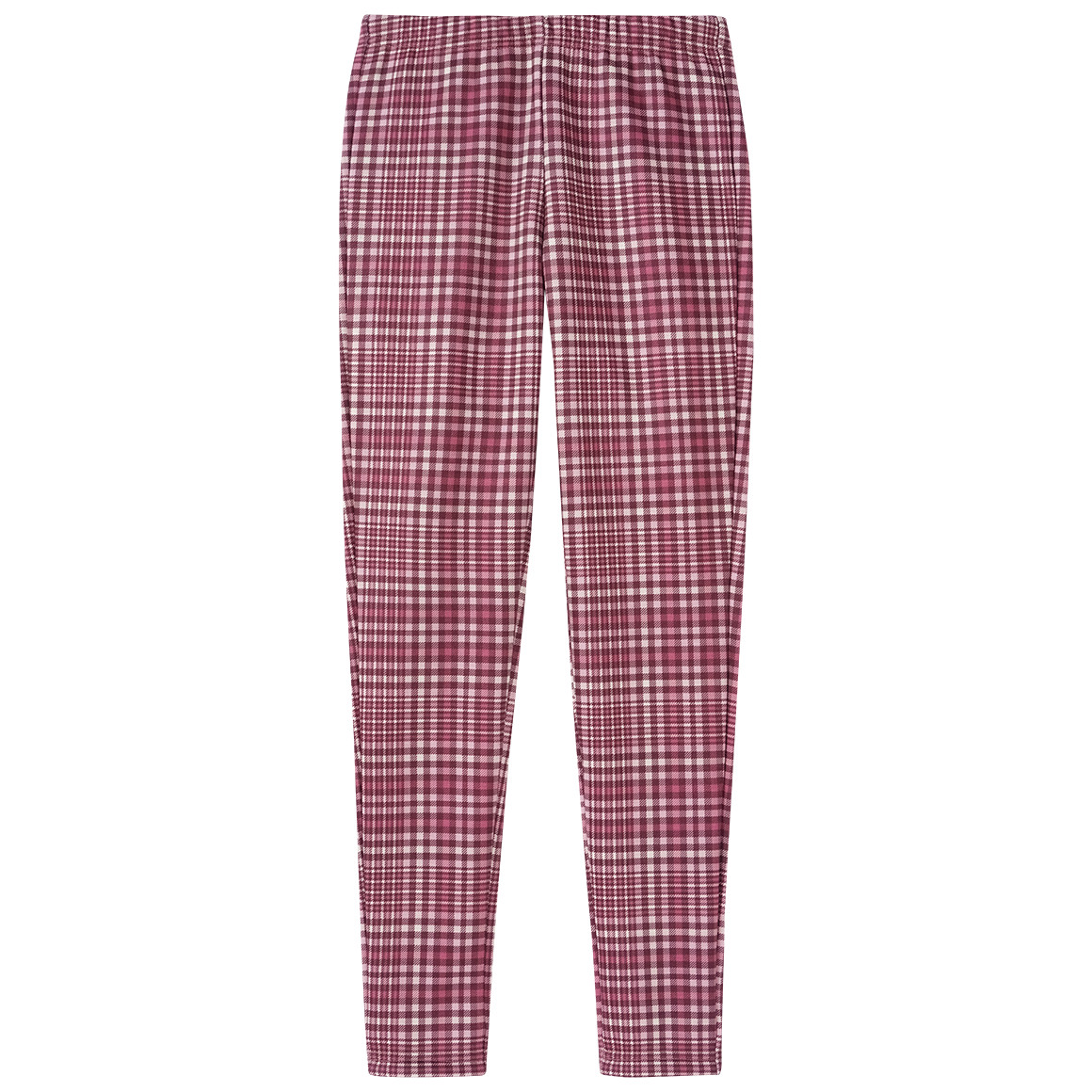 Yigga Mädchen Thermo-Leggings mit Karo-Muster beere / rosa / hellbeige