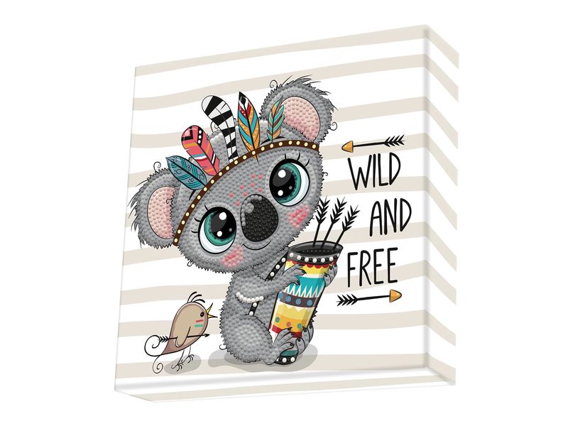 Diamond Dotz Bastelset Diamond Painting Koala «Wild & Free» Kreatives Komplettset