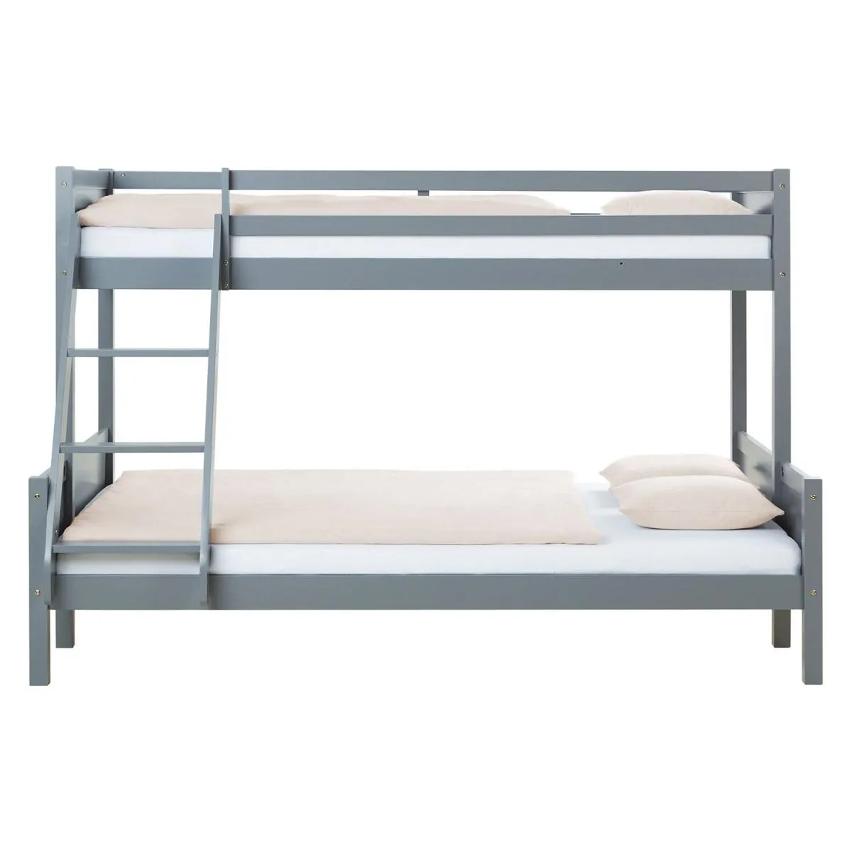 HOMESTYLE4U Lit superposé 90x200 et 140x200 cm - Gris