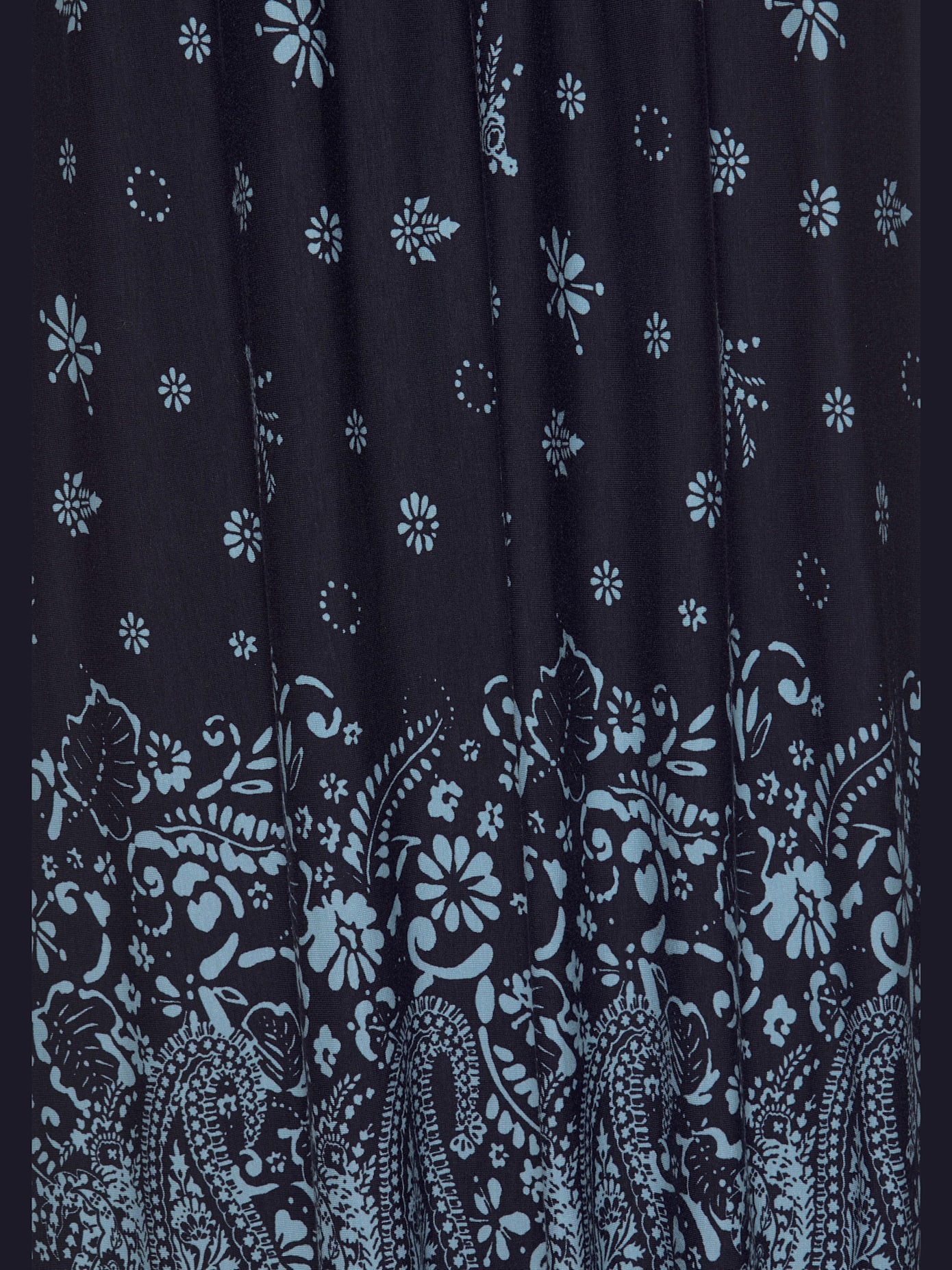 Robe longue robe en jersey avec bordure imprimée