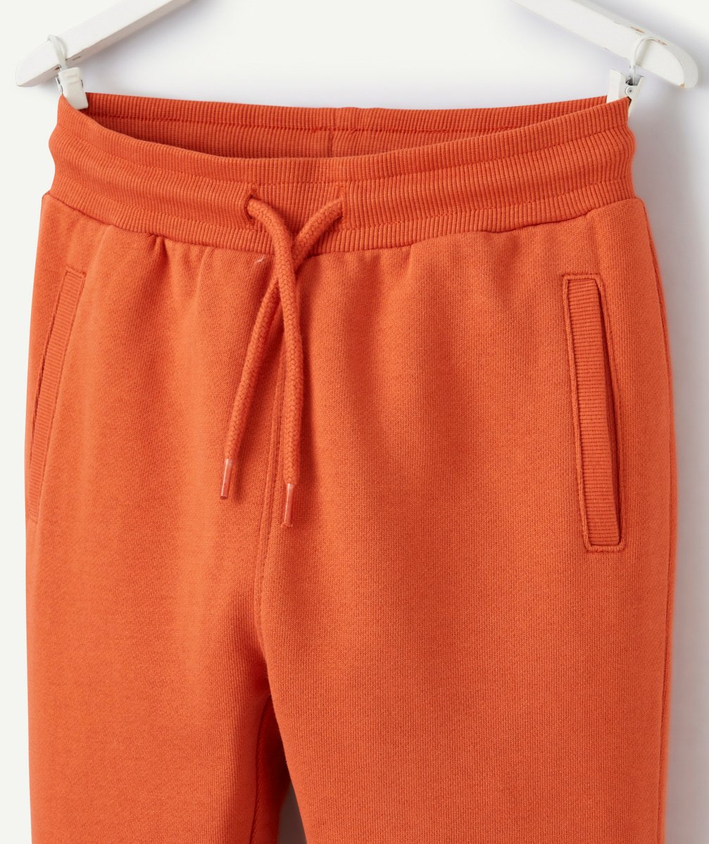 JOGGING GARÇON EN COTON BIO ORANGE