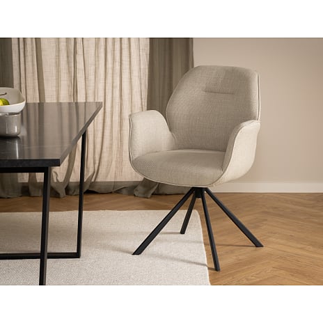 Aura spisebordsstol - lys beige