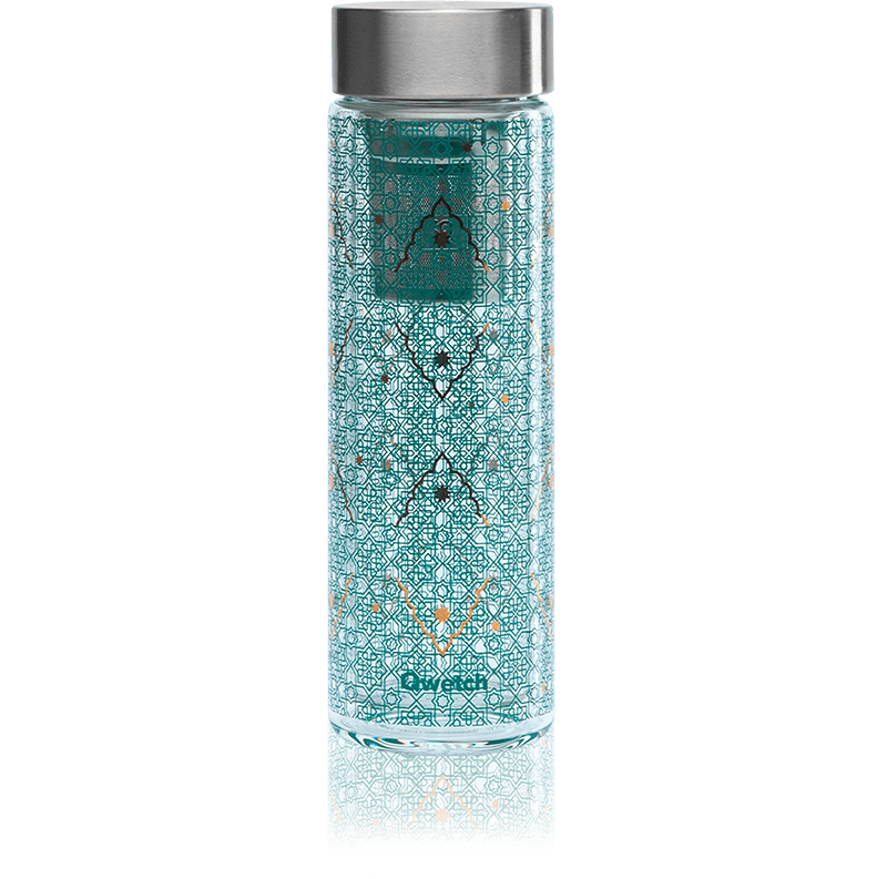 Th&eacute;i&egrave;re nomade en verre 43Cl-Avec filtre - QWETCH Motif Majorelle