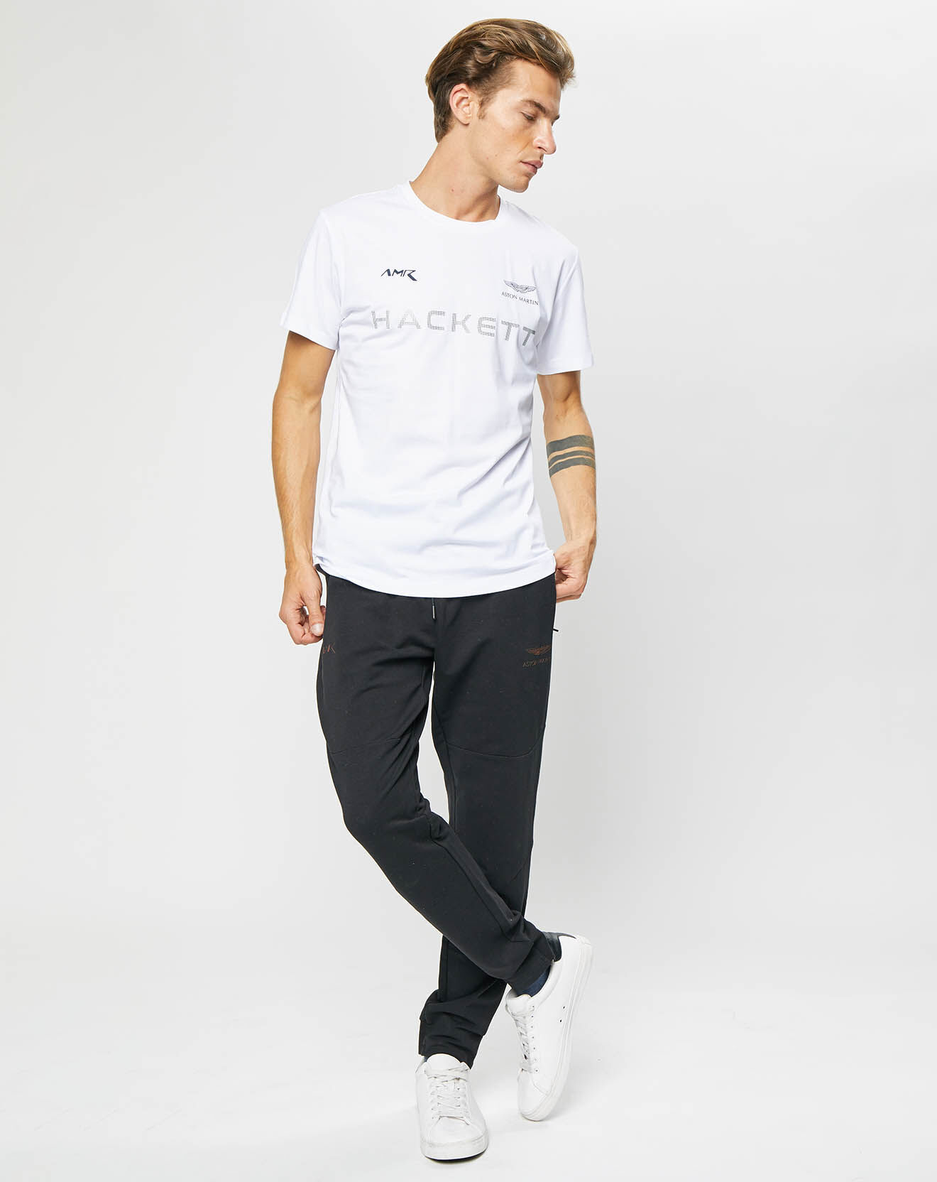 Hackett London T-Shirt Aston Martin Racing blanc