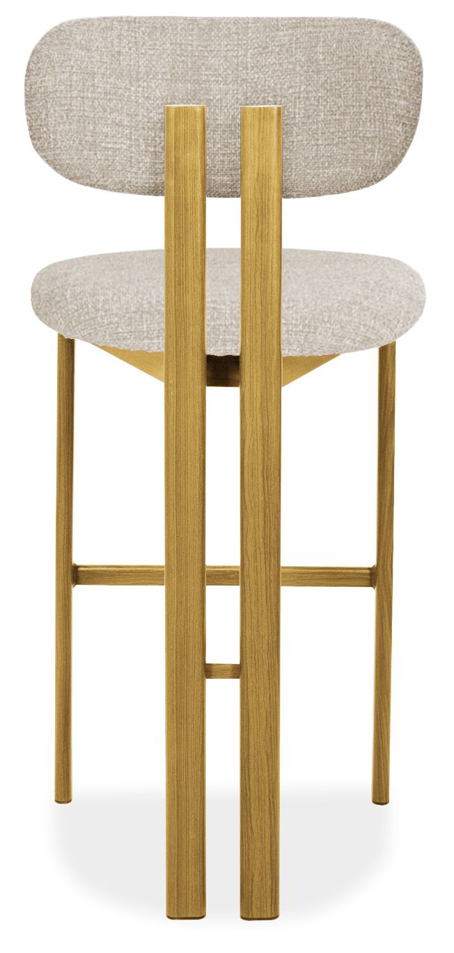 Barkruk Beige Naturel Lynja B51 x D53 x H98.5 cm