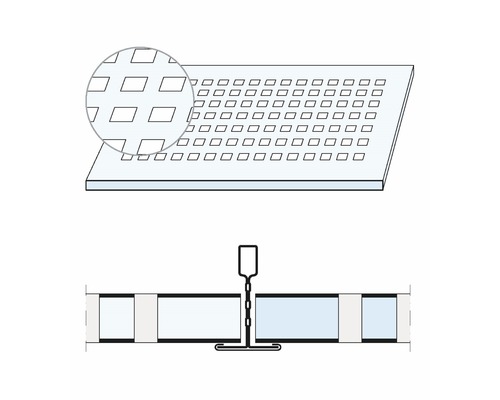 Knauf gipsplaat plafond Cleneo Plaza Quadril 625 x 625 x 12,5 mm Verpakking = 8 stuks