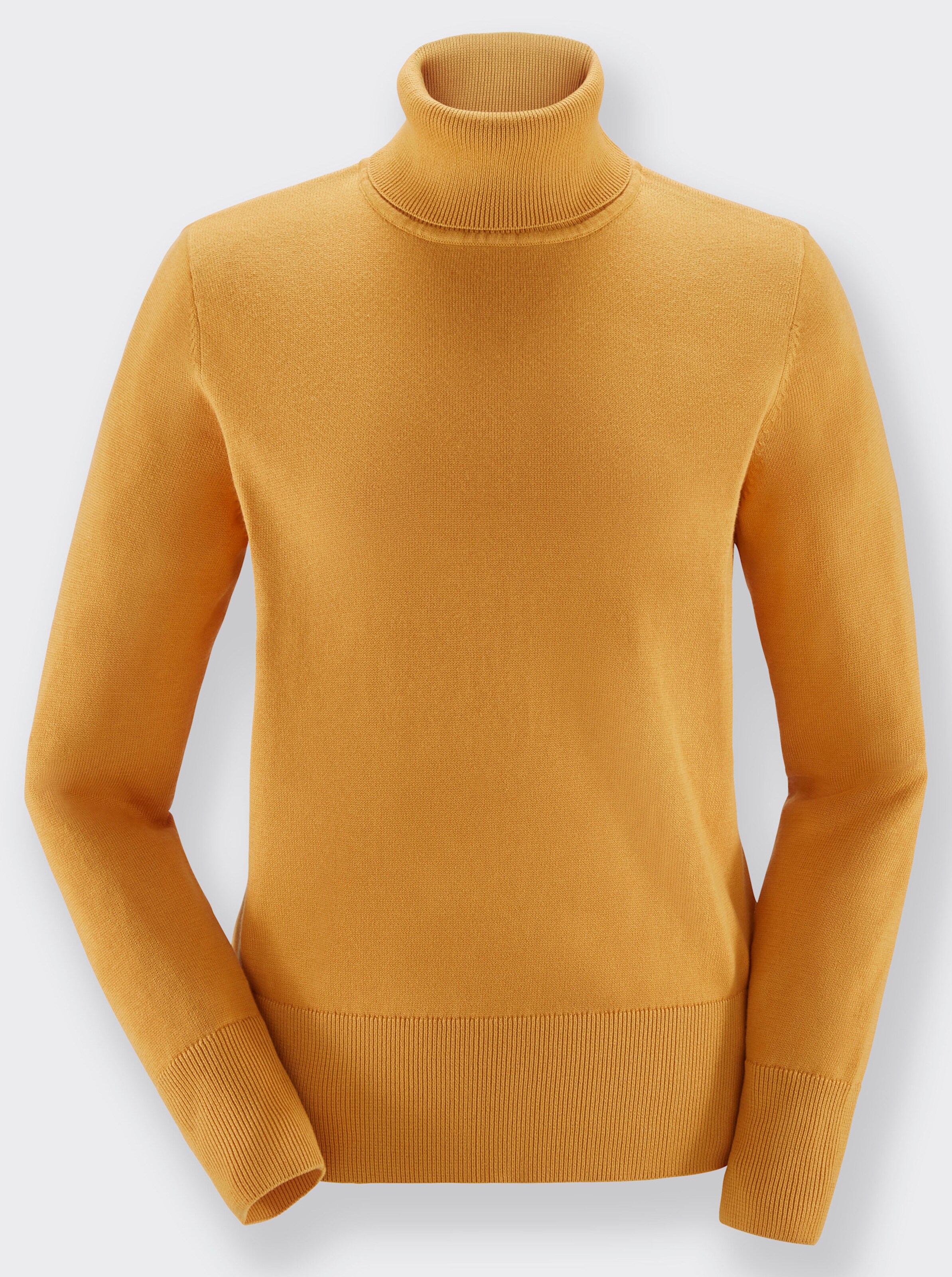 Rollkragenpullover aus Feinstrick