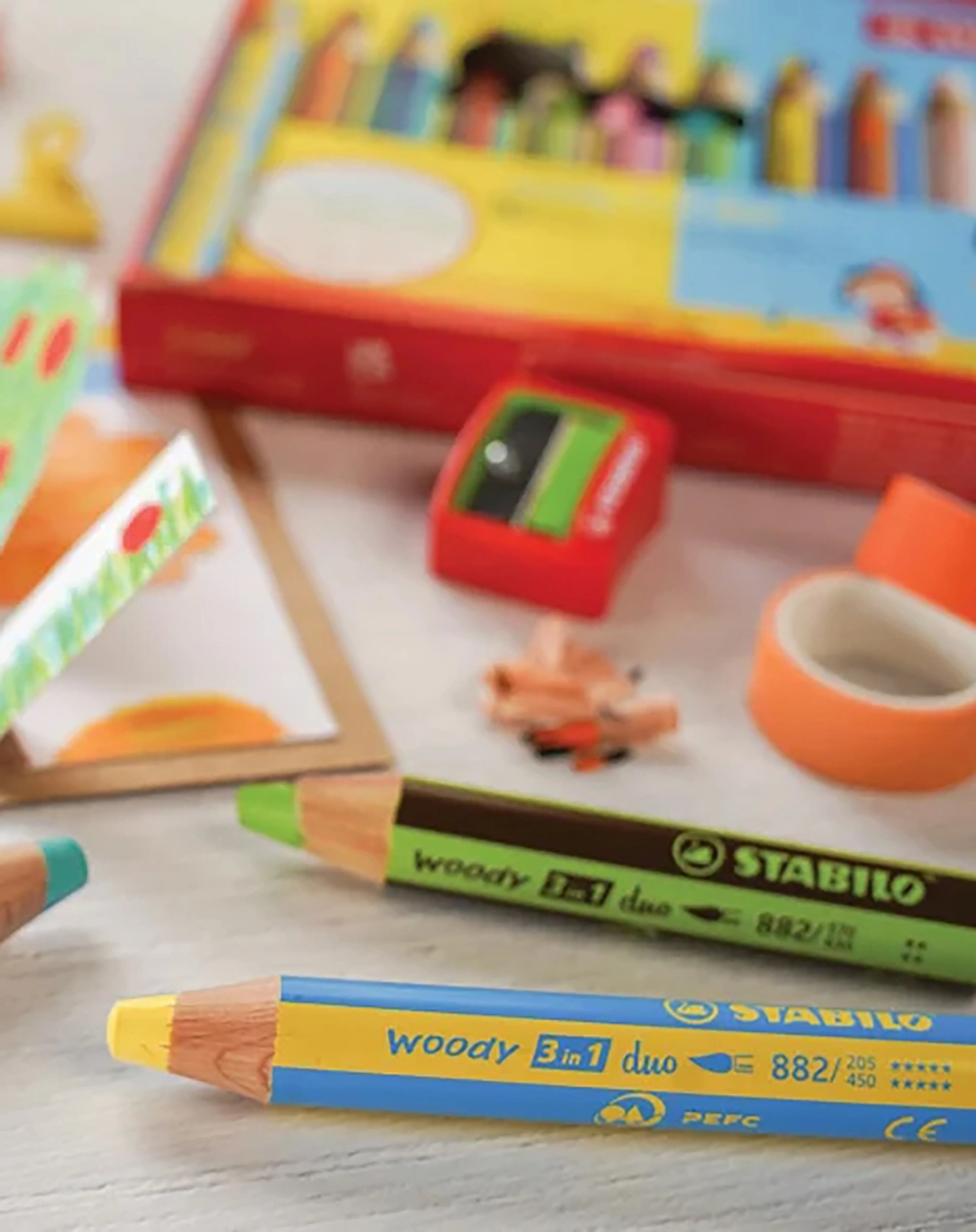 Buntstift STABILO® woody 3in1 duo 10er-Set mit Spitzer