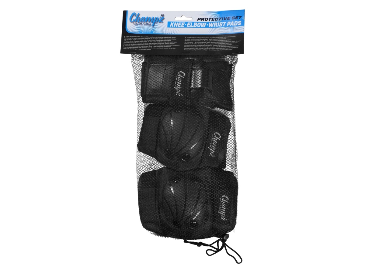 Champz Skate Bescherming Set voor Kinderen Zwart