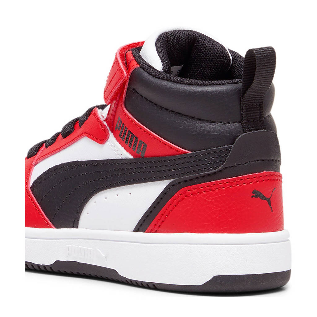 Puma Rebound v6 Mid V6 Mid sneakers wit/zwart/rood