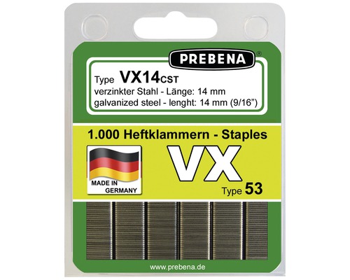 Nietjes Prebena Type VX14CST-B 1.000 stuks