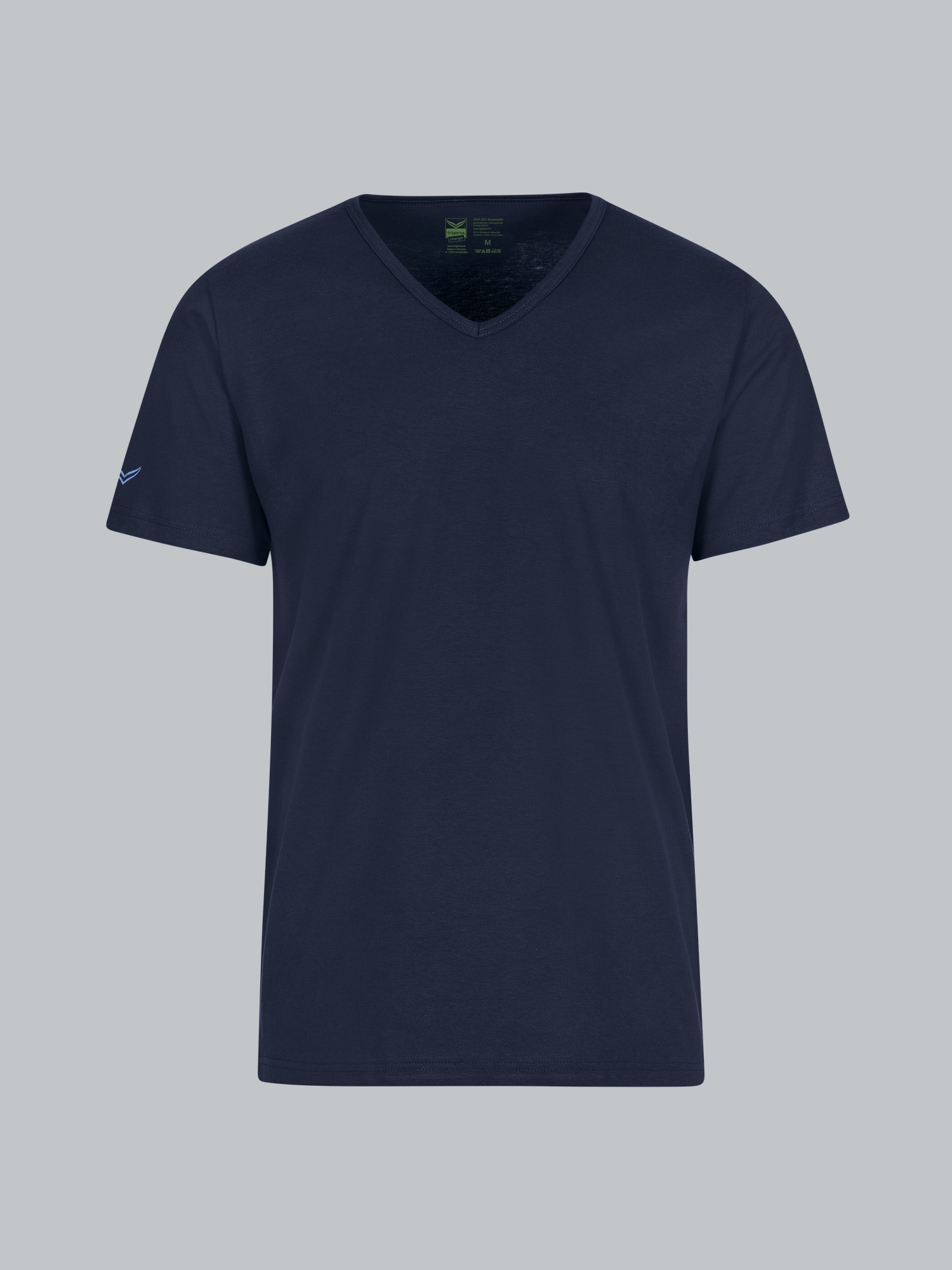 V-Shirt aus 100% Biobaumwolle Navy-C2C