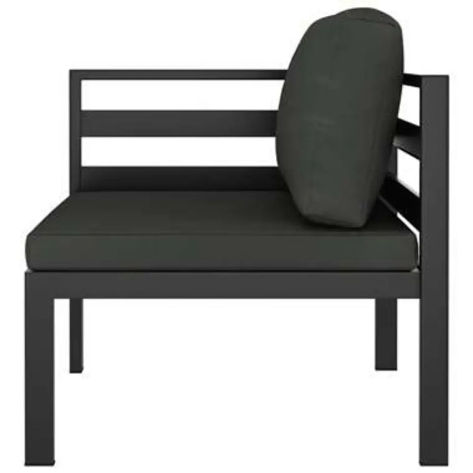 vidaXL - Loungeset - Antraciet - Aluminium