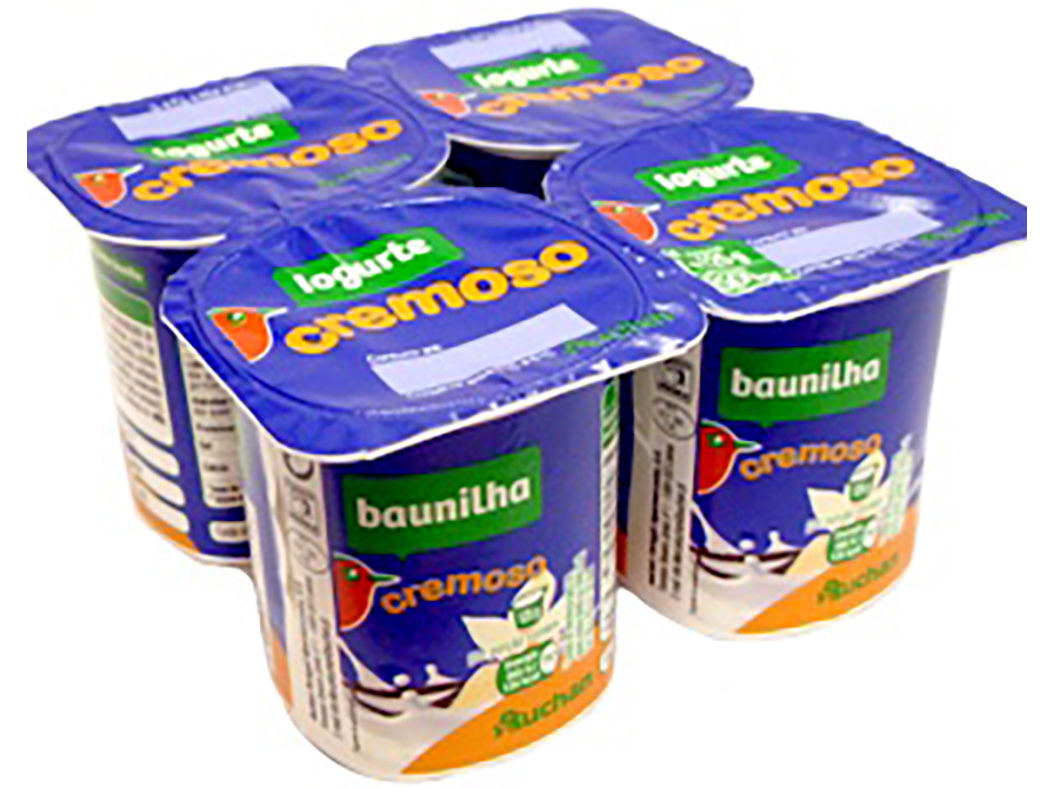 IOGURTE AUCHAN CREMOSO BAUNILHA 4X125G