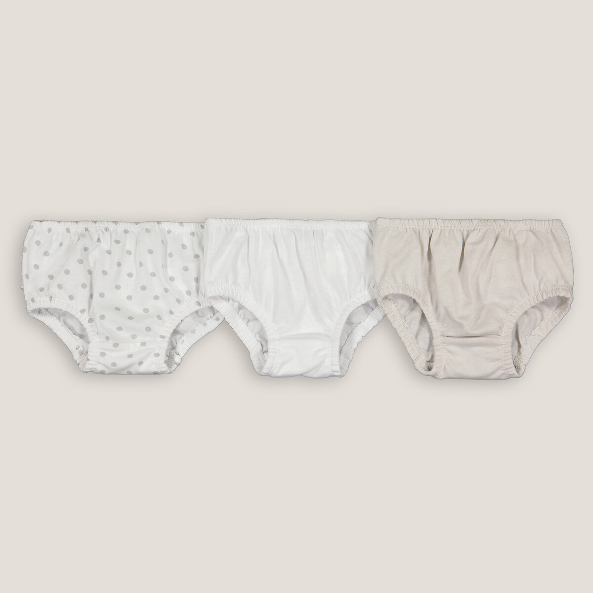 COLEÇÃO LA REDOUTE<br>Conjunto de 3 calcinhas com babados nas costas