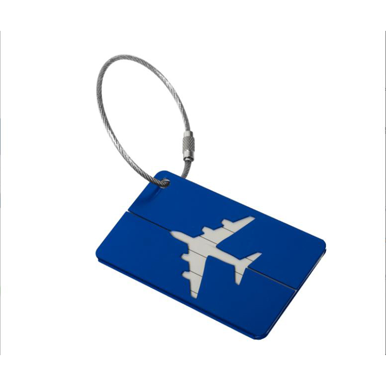 (11er Set) Aluminium Kofferanhänger Gepäck Etiketten Luggage Tag mit Adressschild - Bunt