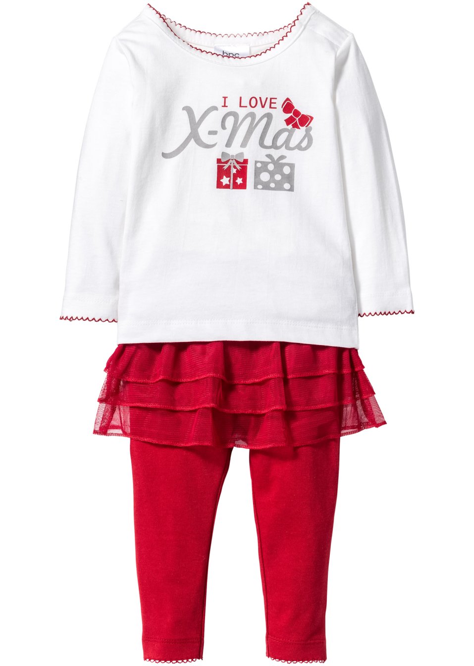 T-shirt et legging tutu de Noël bébé (Ens. 2 pces.)