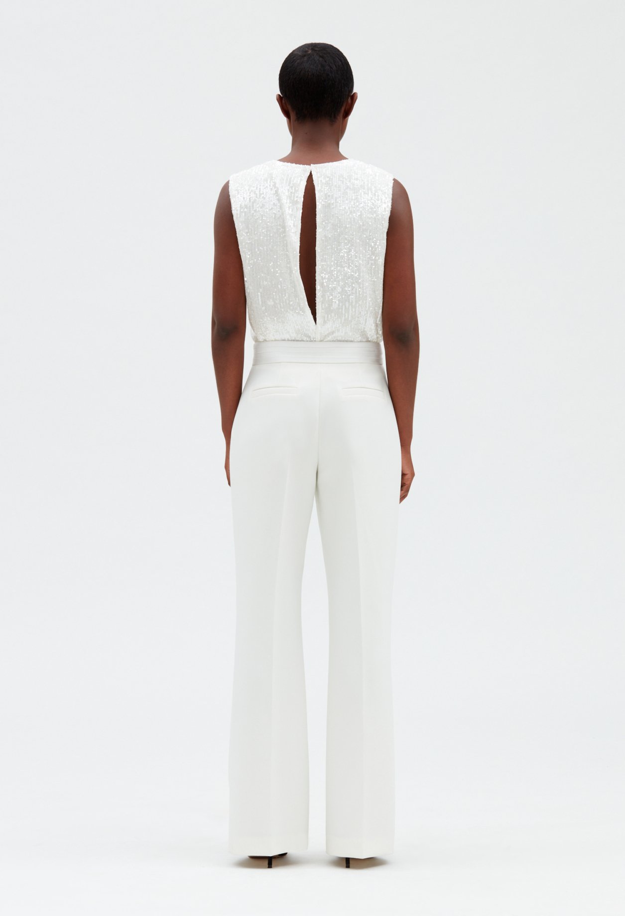 Pantalon de tailleur blanc