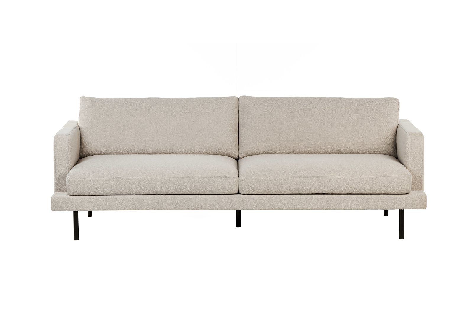 Newport 3-seter Tekstil Mia beige med sorte stålben