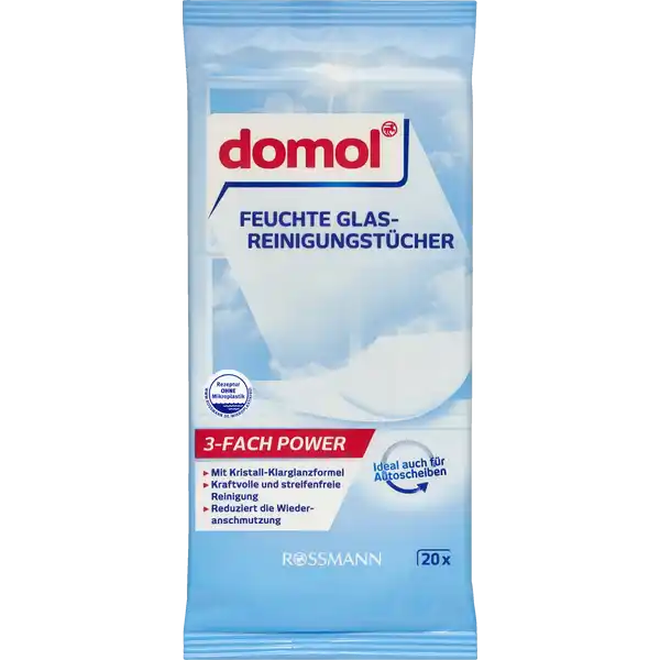 Feuchte Glasreinigungstücher