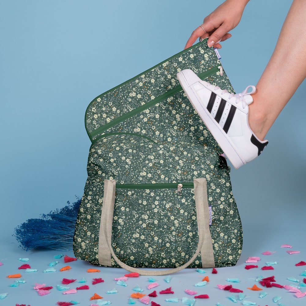 Sac Bowling Fleuri Kaki