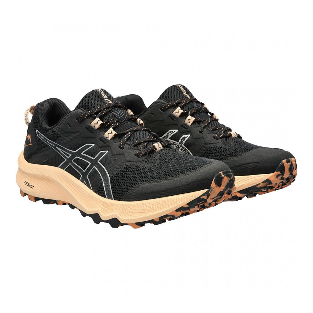 Asics TRABUCO TERRA 2 - Chaussures trail Femme black/pure silver