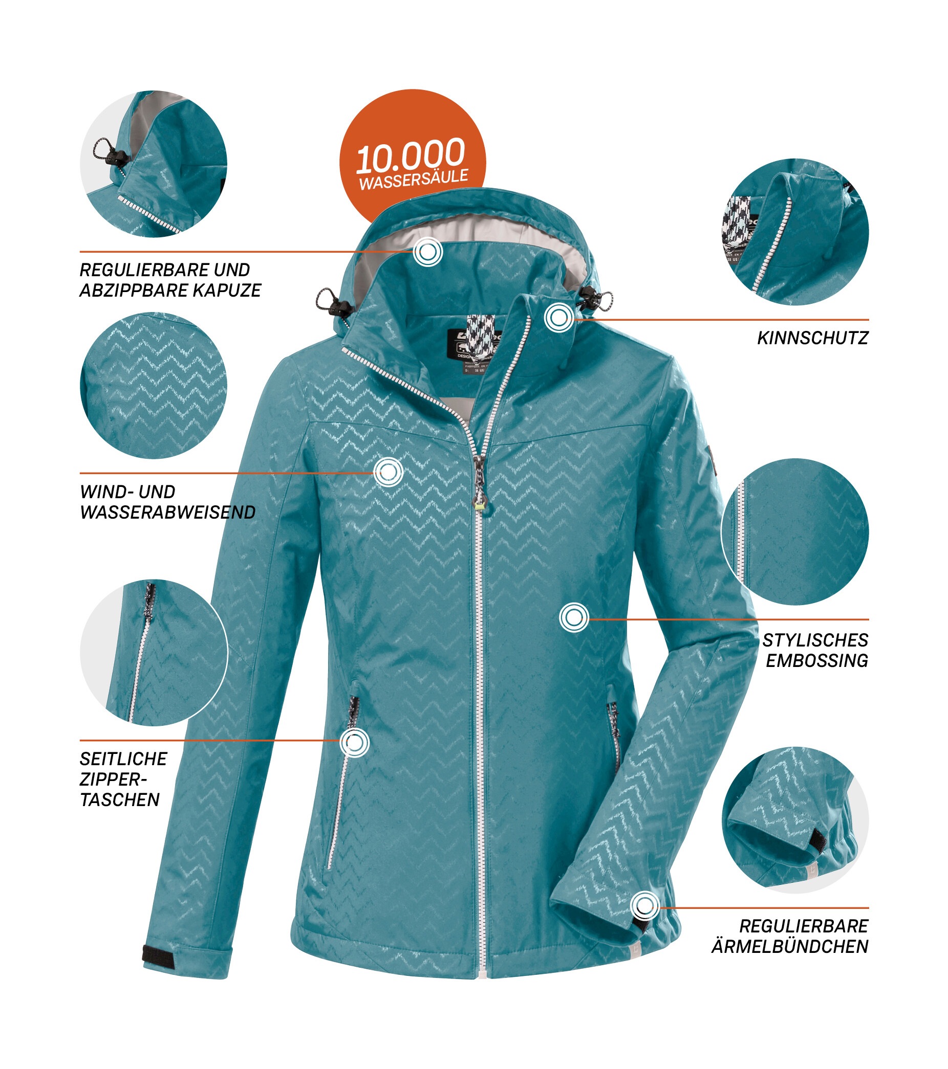 Killtec Softshelljacke »KOS 176 WMN SFTSHLL JCKT« Wasserabweisende, atmungsaktive Softshelljacke mit All Over-Print